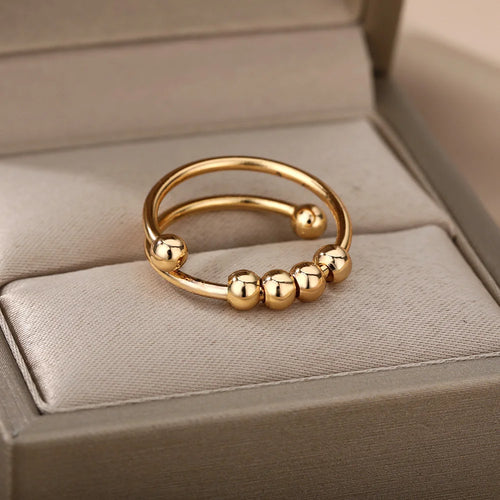 Anxiety Balls Beads Rings for Women
