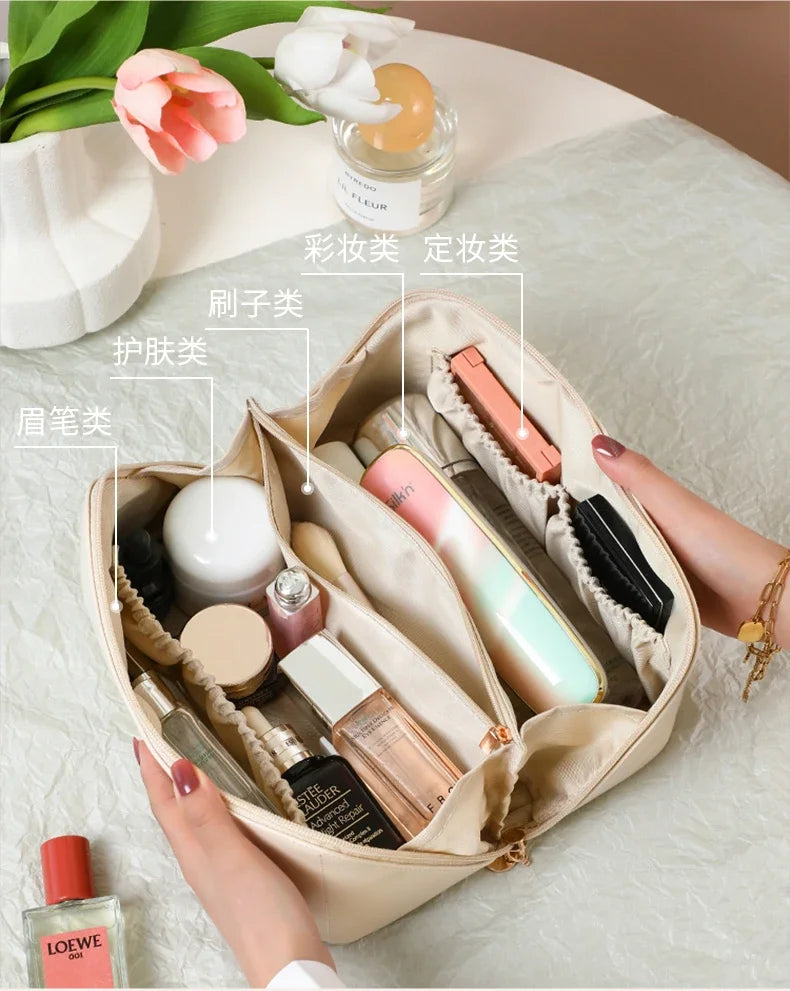 PU Leather Portable Travel Toiletry Bag
