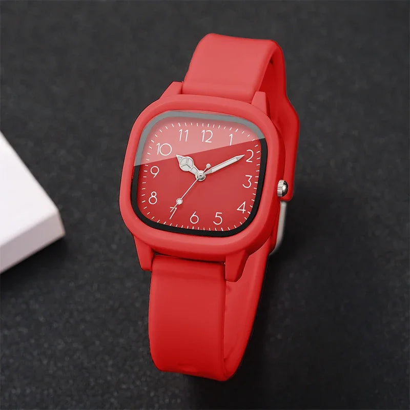 Women Quartz Watch Casual Silicone Band Ladies Wristwatch