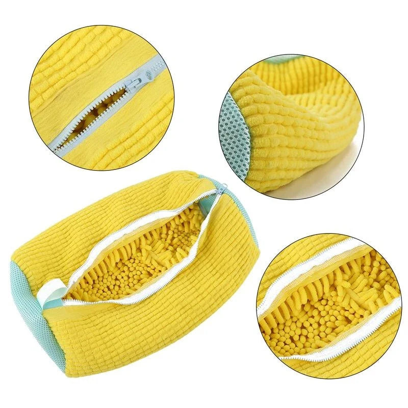 Washing Shoes Bag Cotton Laundry Fluffy Fibers Easily Remove Dirt Washing Bags Anti-Deformation Shoes Clothes Organizer