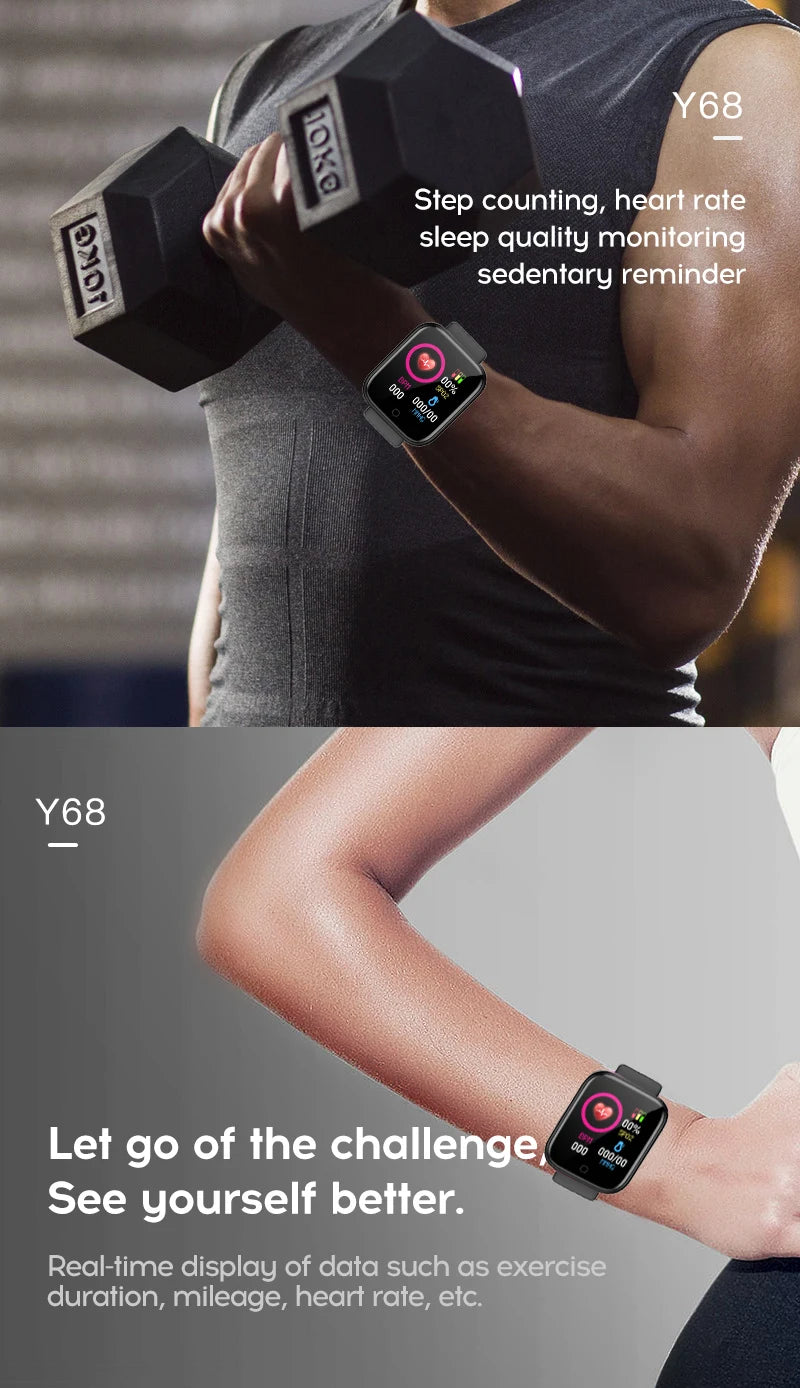 Smart Watches Women Men Bluetooth Connected Phone Music Fitness Sports Bracelet Sleep Monitor