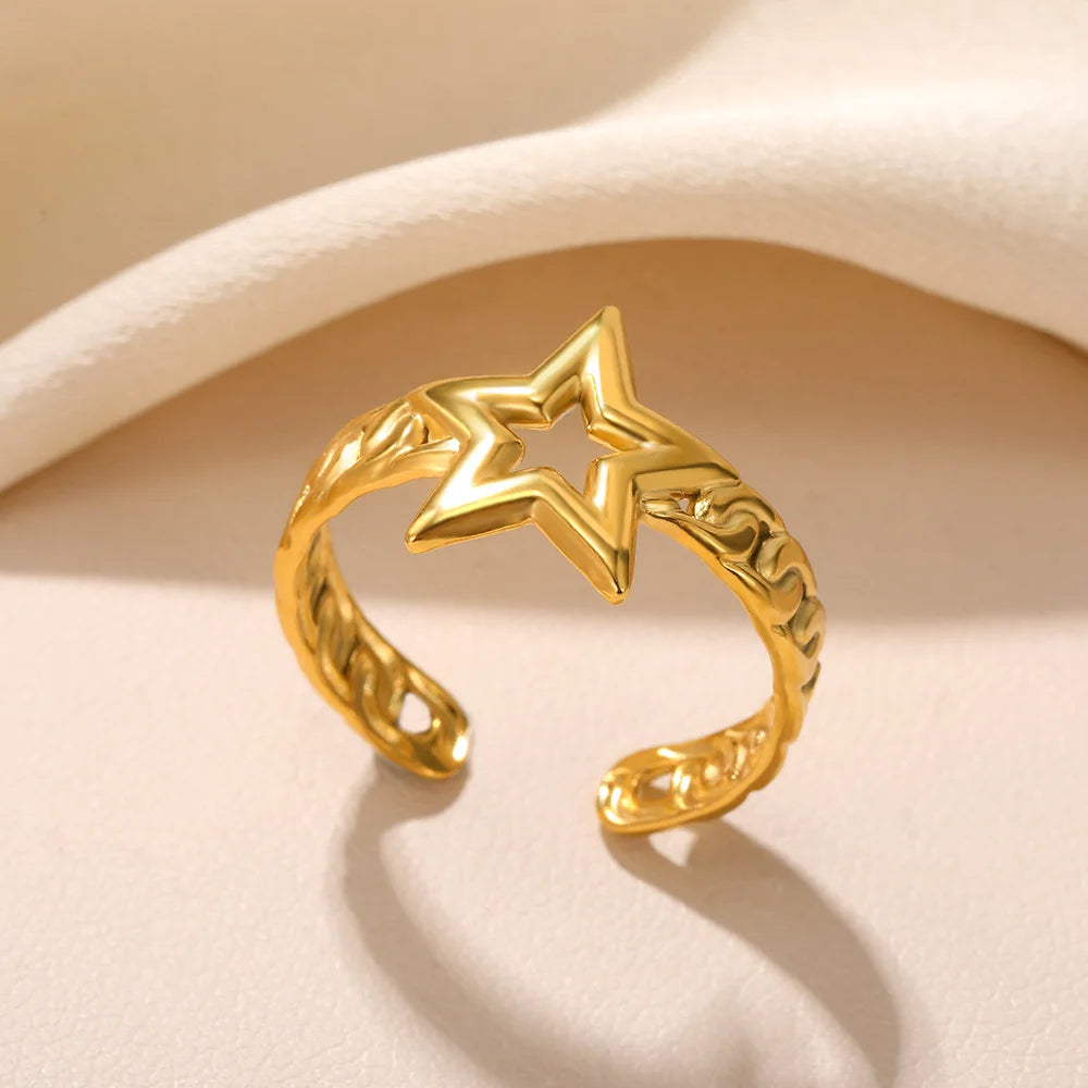 Stainless Steel Shell Rings for Women