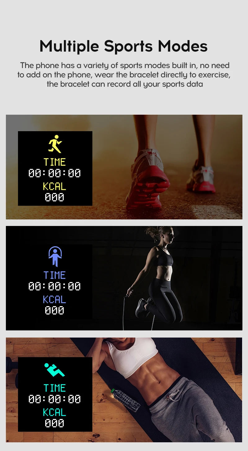 Smart Watches Women Men Bluetooth Connected Phone Music Fitness Sports Bracelet Sleep Monitor