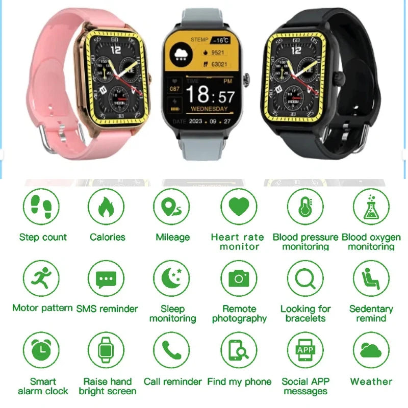 Intelligent Watch Bluetooth Call Remote Photography Sleep Monitoring Multiple Sports Modes Heart Rate Blood