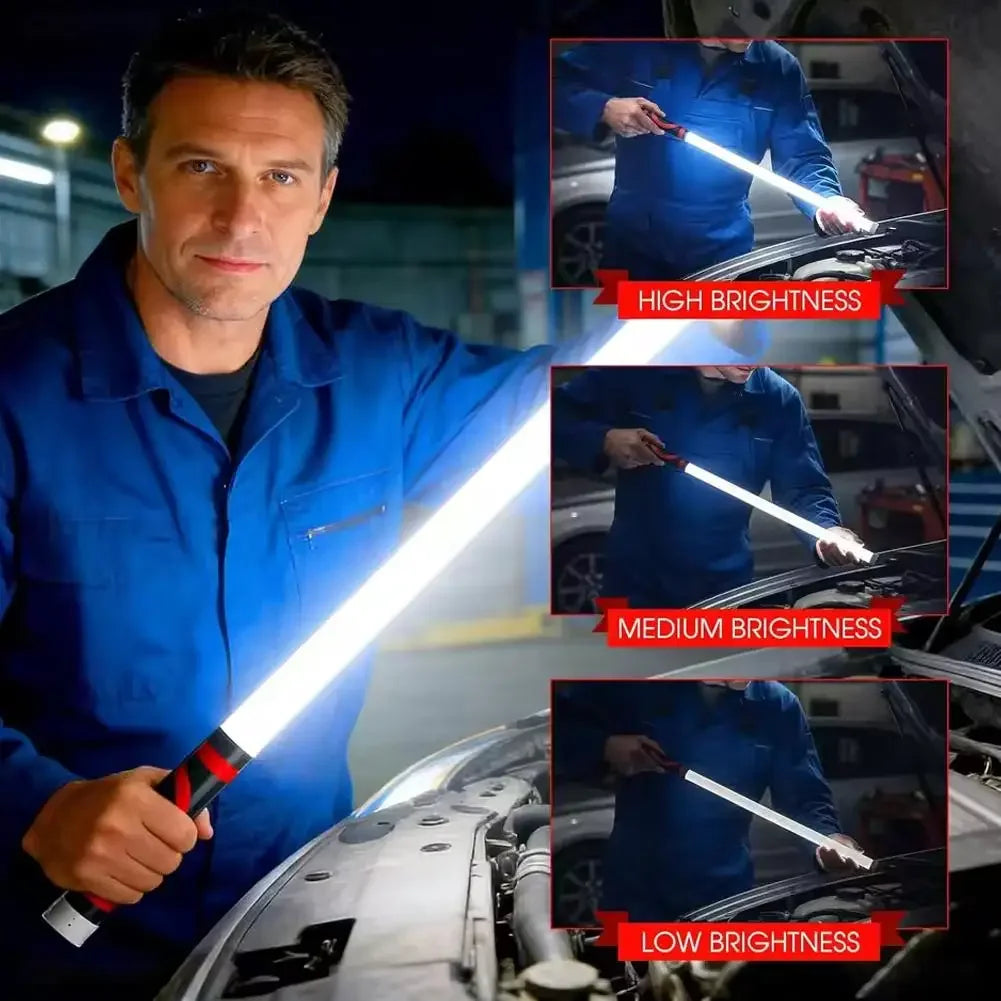 Car Flexible Bendable LED Mechanic Work Light Type-C Charging Waterproof 3 Modes Rechargeable Inspection Flashlight