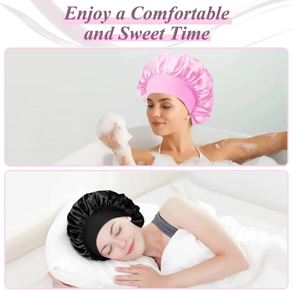 Soft Silk Satin Lined Bonnet Large Satin Hair