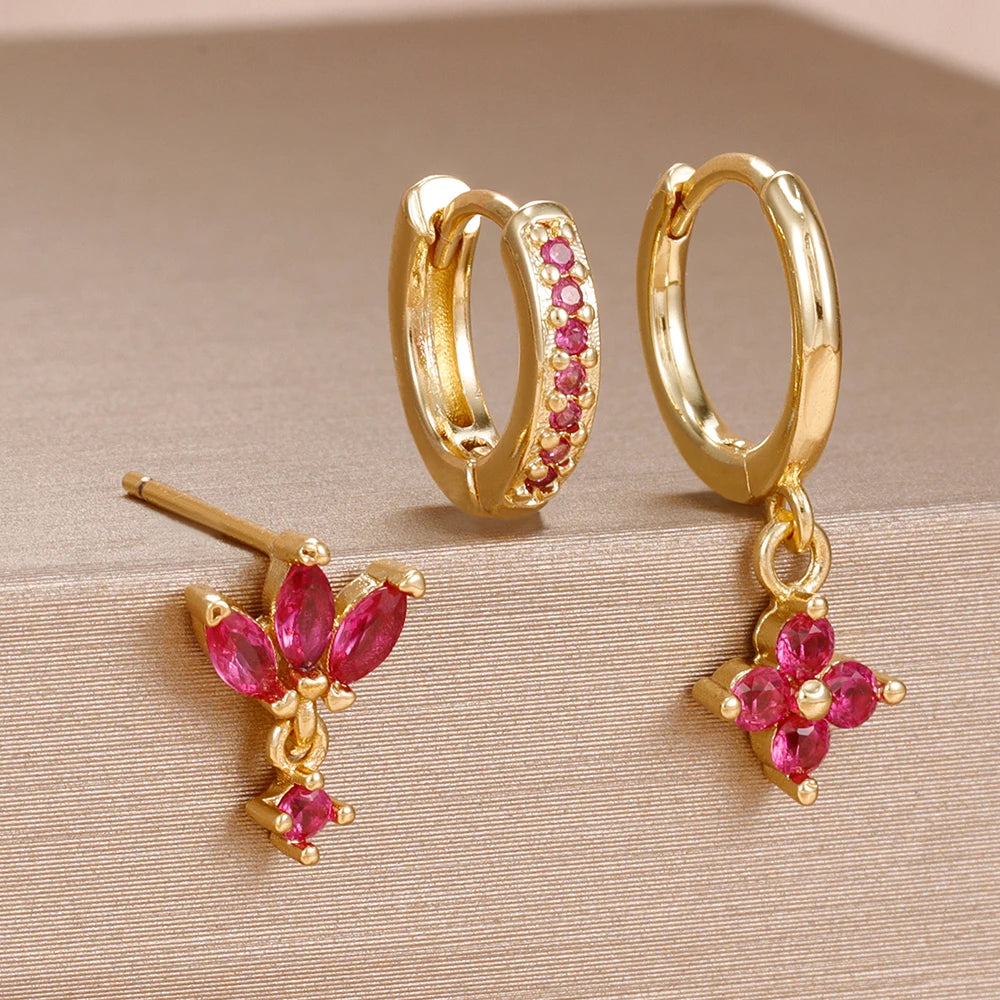 Flower Dangle Earring Piercing Jewelry