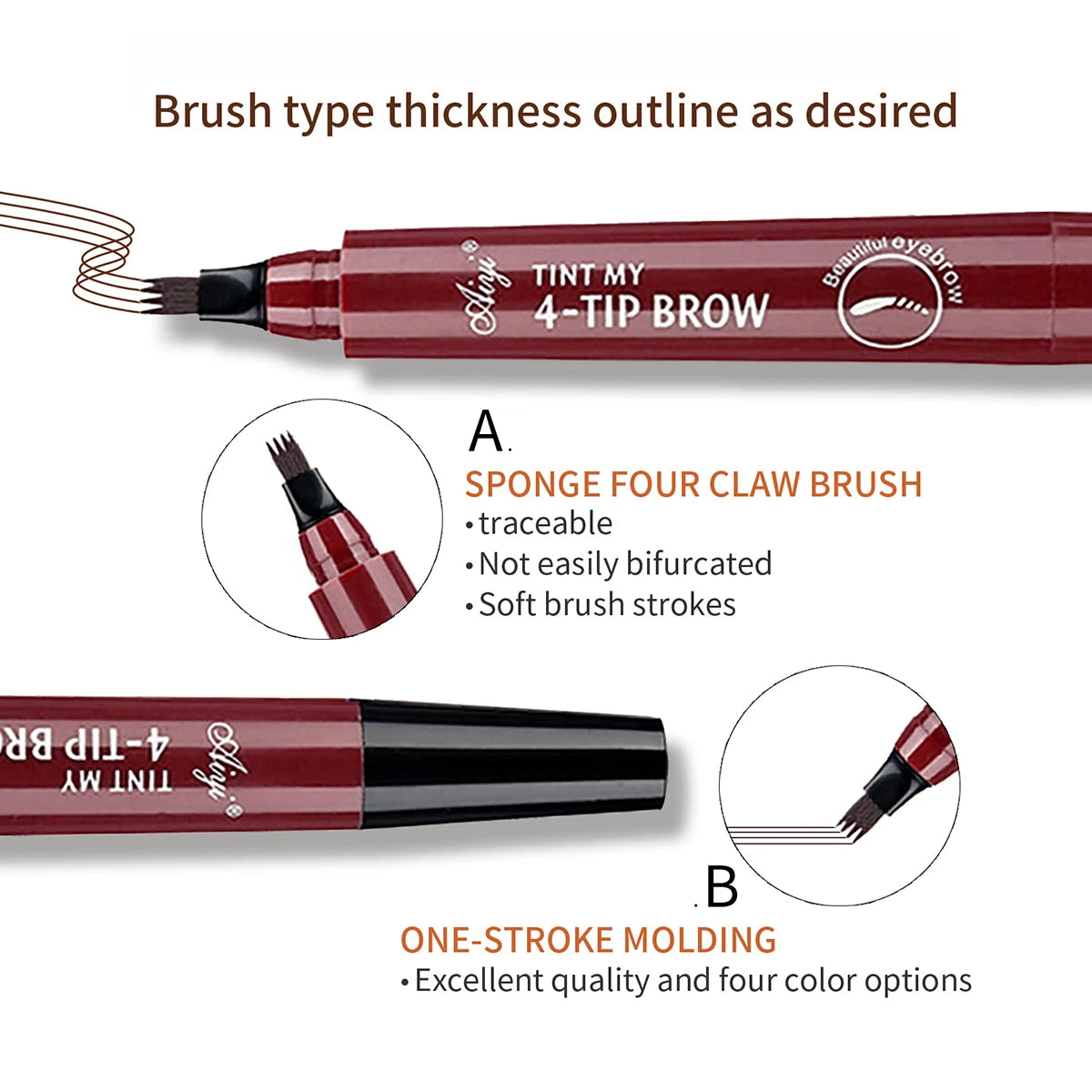 waterproof eyebrow pencil natural long-lasting eyebrow makeup five colors