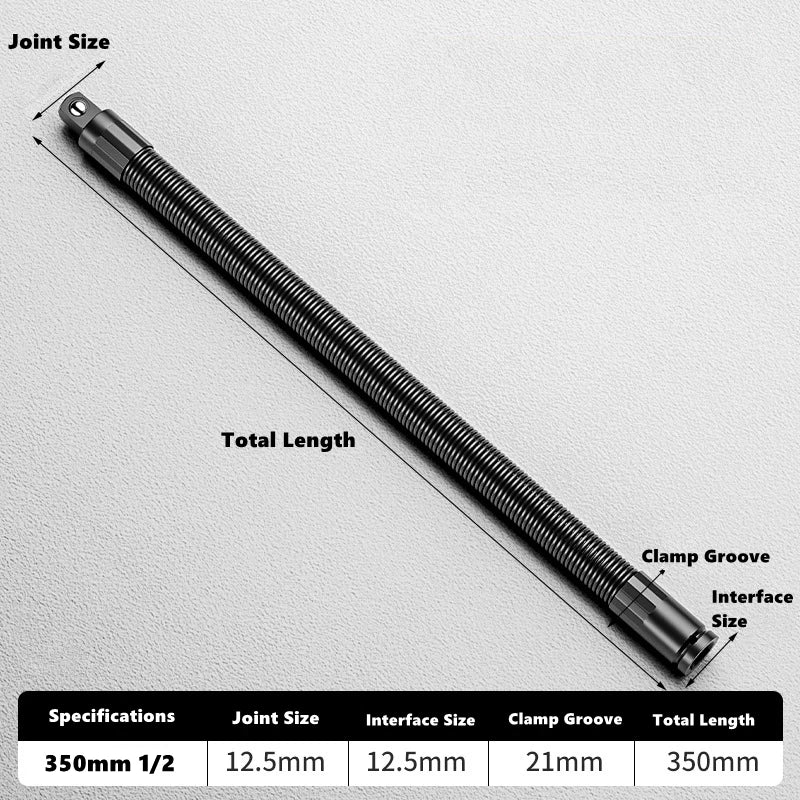 Flexible Socket Ratchet Wrench Extension Bar Motor Repair Tool 1/2Inch Driver Flexible Socket Extension Bar Wrench Extension Rod