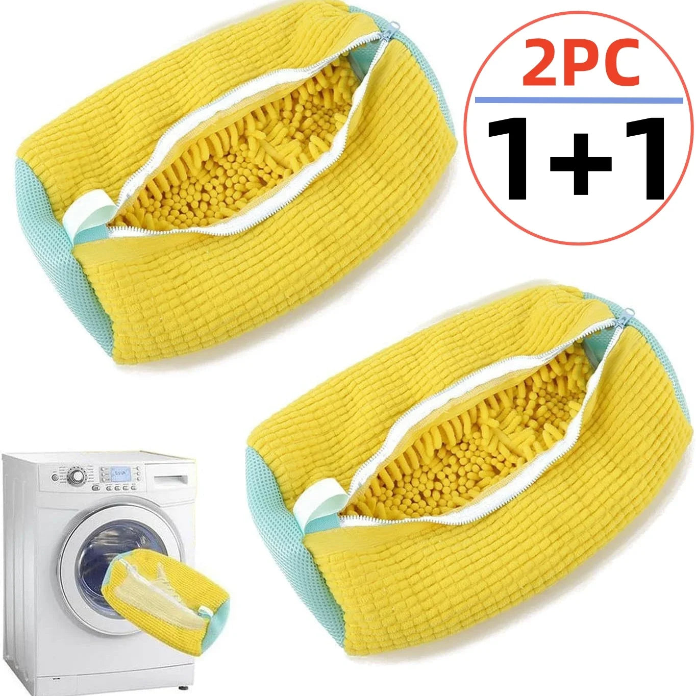 Washing Shoes Bag Cotton Laundry Fluffy Fibers Easily Remove Dirt Washing Bags Anti-Deformation Shoes Clothes Organizer