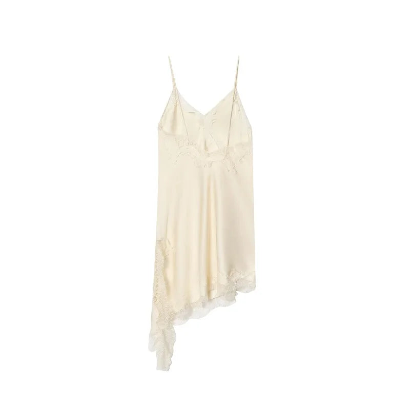 Mini Dress Women Satin Backless Summer Dress Woman Asymmetric Party Women's Dress Sexy Beach Dresses for Women