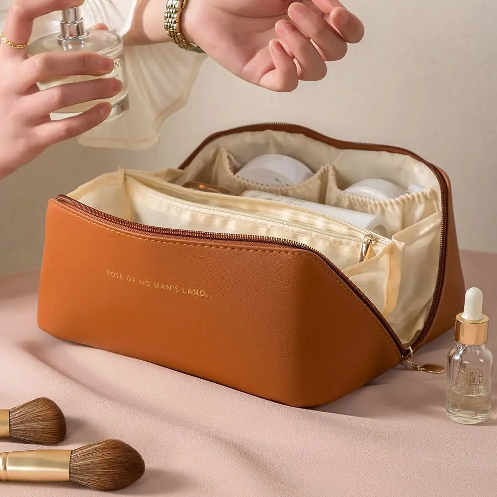 PU Leather Portable Travel Toiletry Bag