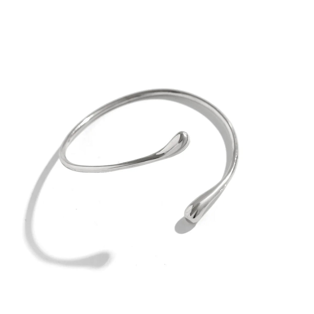Geometric Water Drop Shape Bangles Adjustable Women's Jewelry