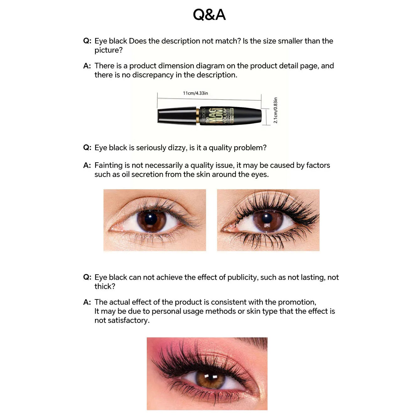 4D Black Mascara Thickening,