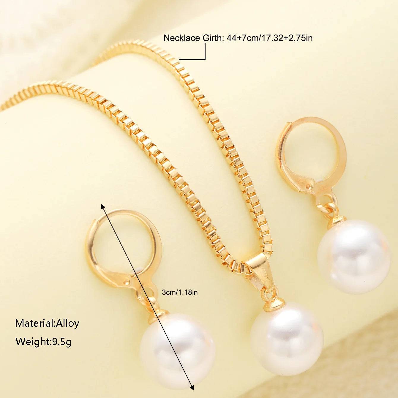 Jewelry Set For Women Dangle Earrings Pendant Necklace