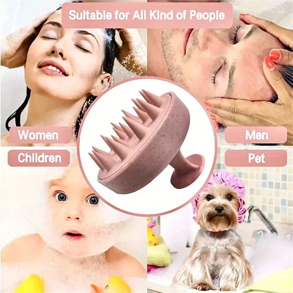 Silicone Shampoo Brush Body Massage Brush Bath Shower Brush