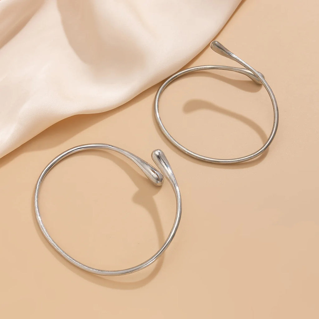 Geometric Water Drop Shape Bangles Adjustable Women's Jewelry