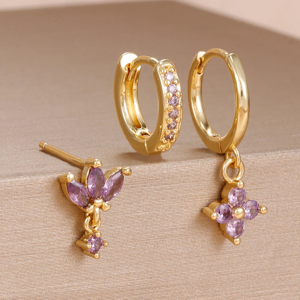 Flower Dangle Earring Piercing Jewelry
