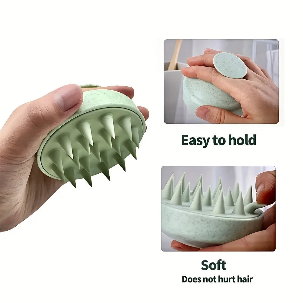 Silicone Shampoo Brush Body Massage Brush Bath Shower Brush