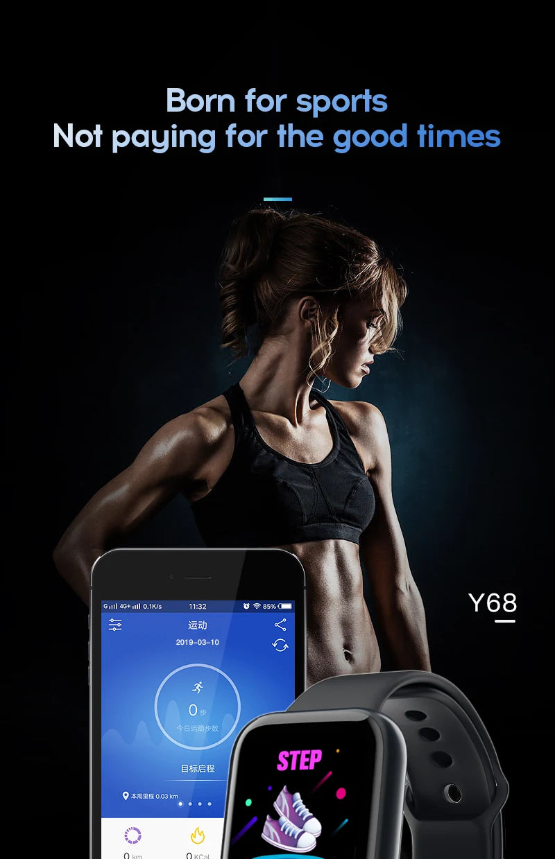Smart Watches Women Men Bluetooth Connected Phone Music Fitness Sports Bracelet Sleep Monitor