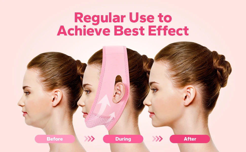 Chin Up Patch, Chin Strap, V Shaped Belt, V Shaped Face Mask for Sagging