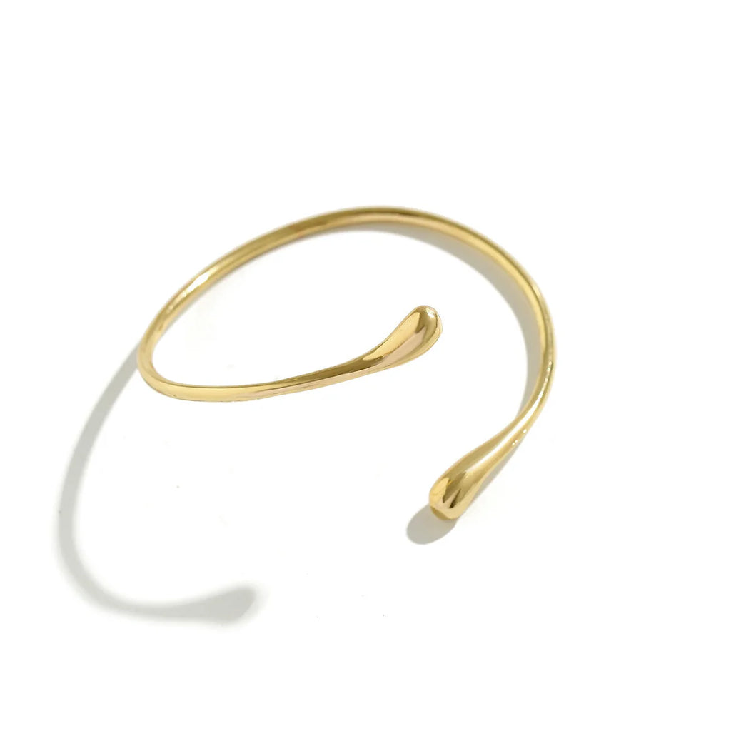 Geometric Water Drop Shape Bangles Adjustable Women's Jewelry