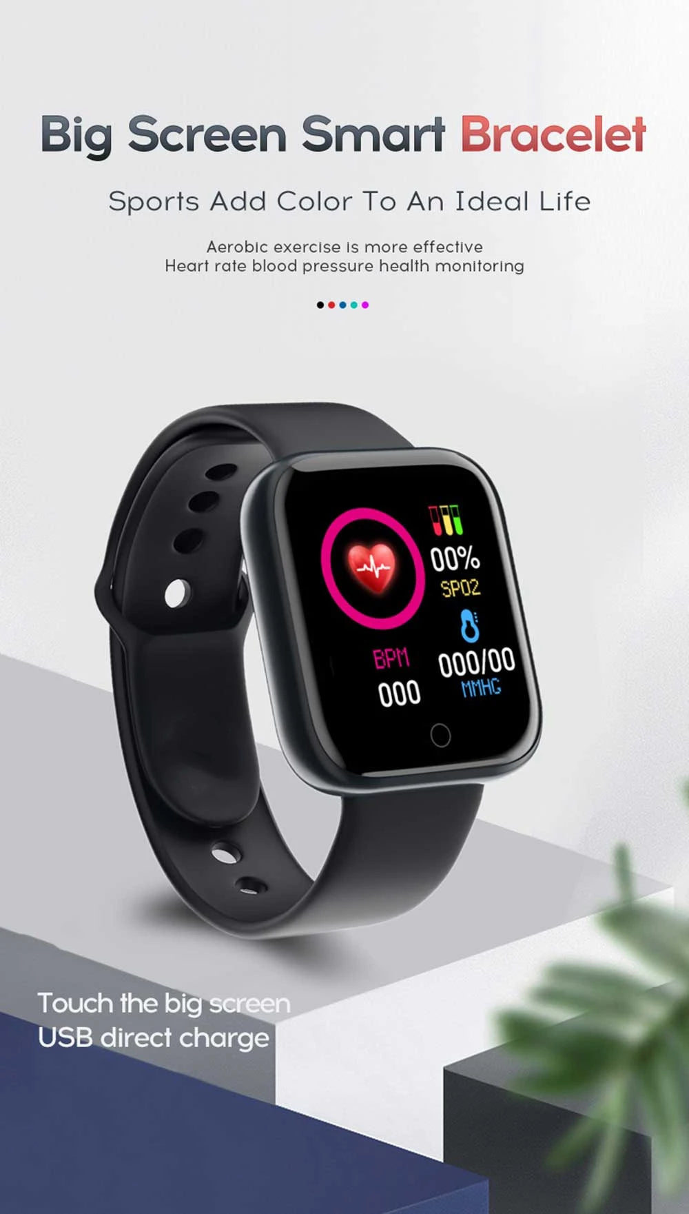 Smart Watches Women Men Bluetooth Connected Phone Music Fitness Sports Bracelet Sleep Monitor