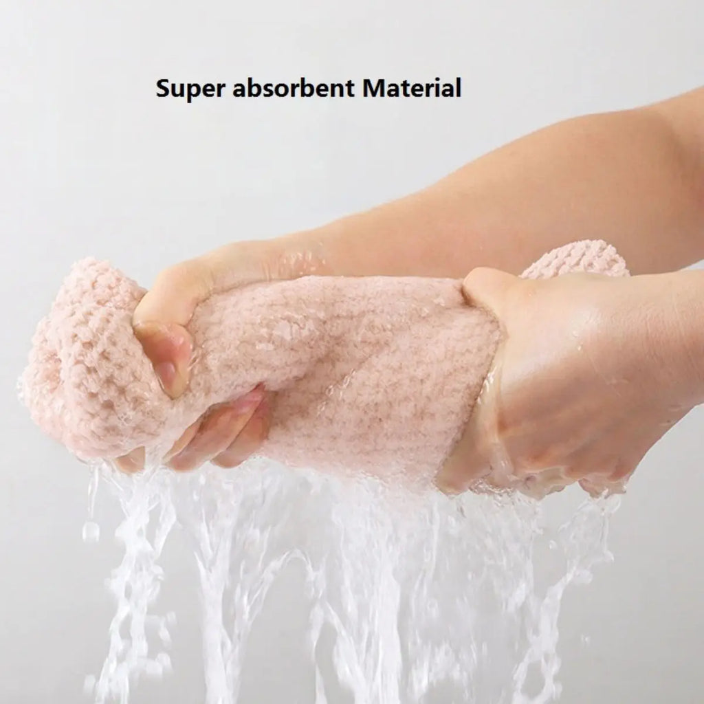 absorbent hair towel wrap for button-down women