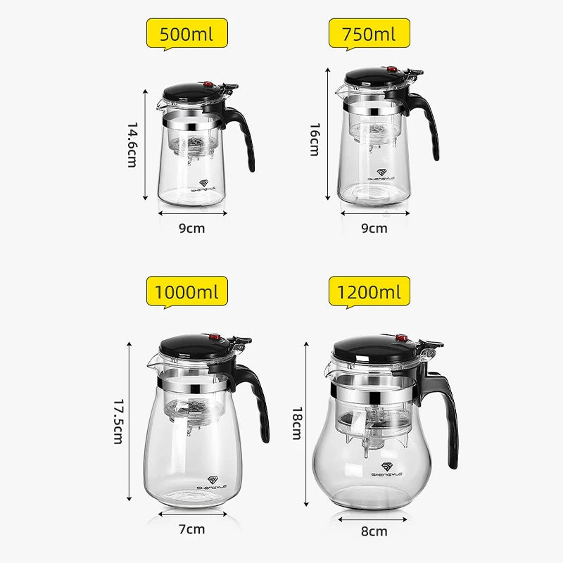 Glass Teapot Flower Tea Kettle