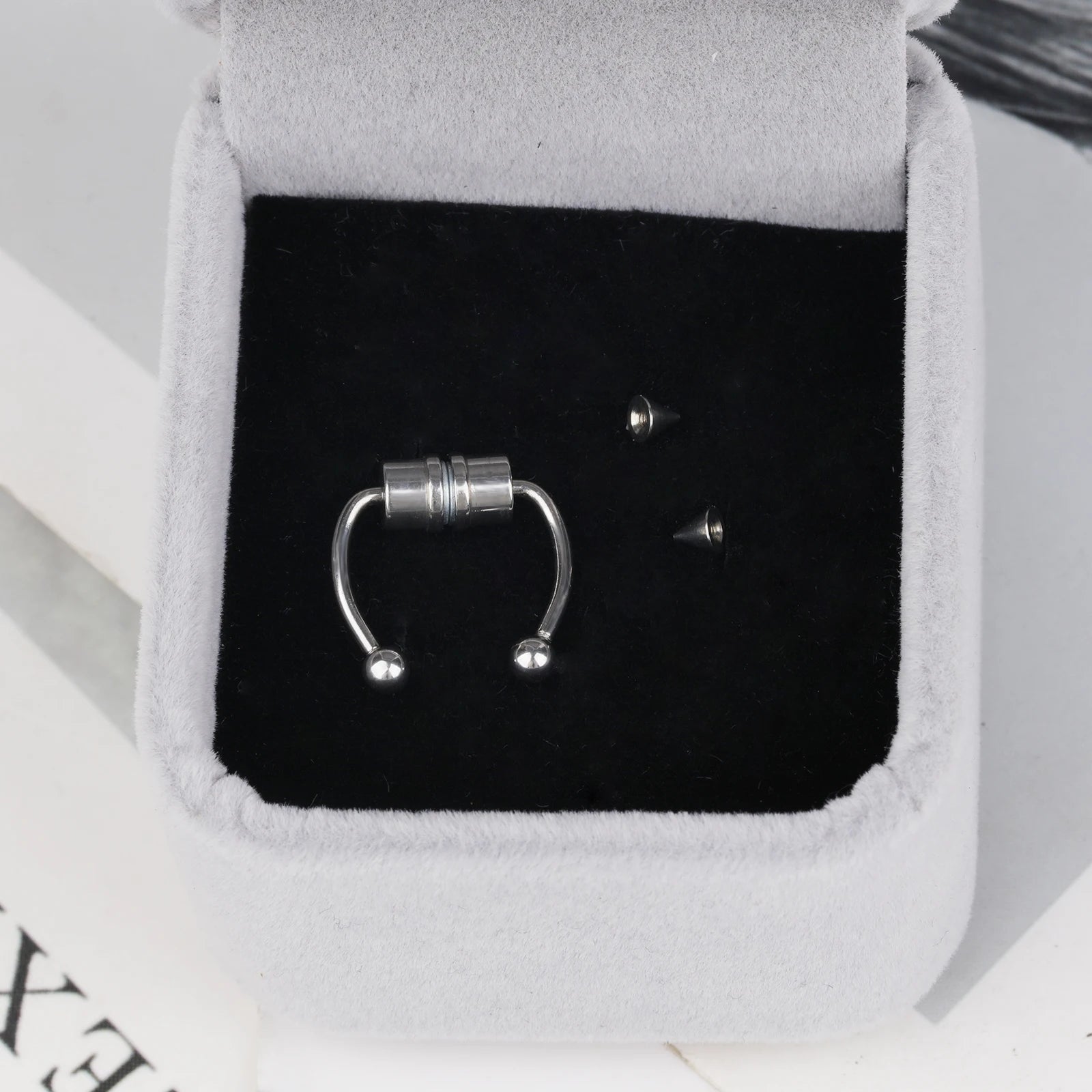 Stainless Steel Magnetic Nose Ring -