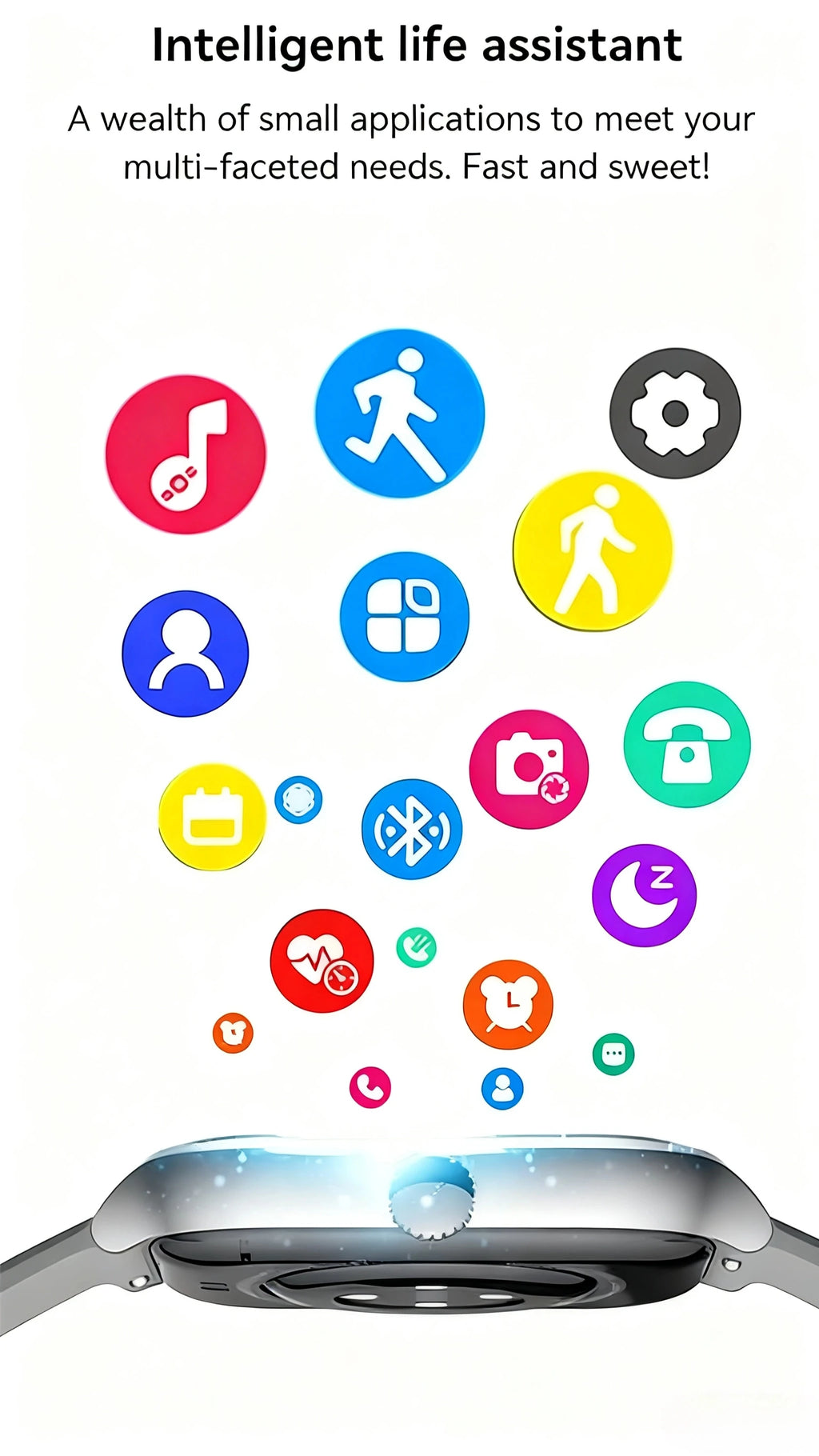 Intelligent Watch Bluetooth Call Remote Photography Sleep Monitoring Multiple Sports Modes Heart Rate Blood