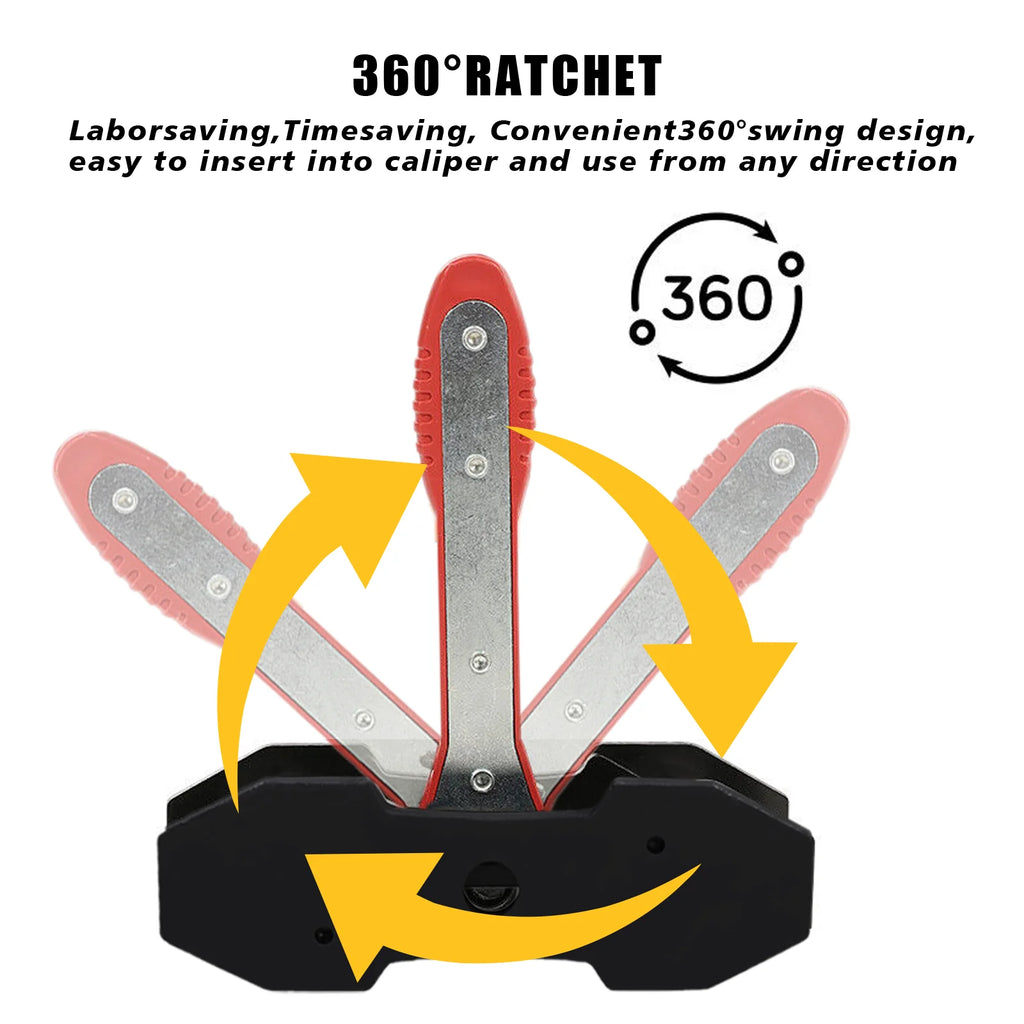 Car Ratchet Brake Piston Caliper Spreader Tool Stainless Steel Press Twin Quad Separator Pad Disc Repair Kits Brake Caliper Tool