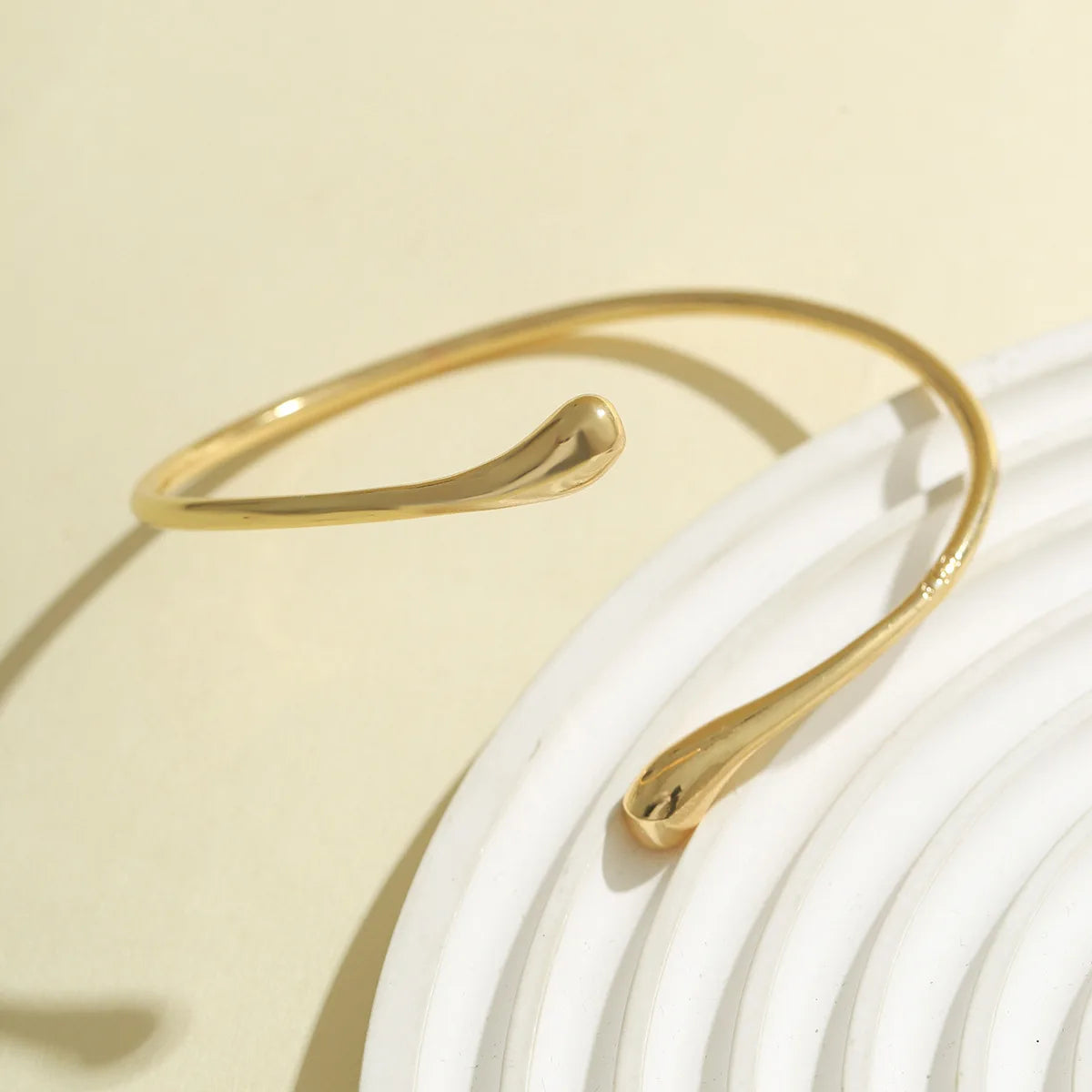 Geometric Water Drop Shape Bangles Adjustable Women's Jewelry