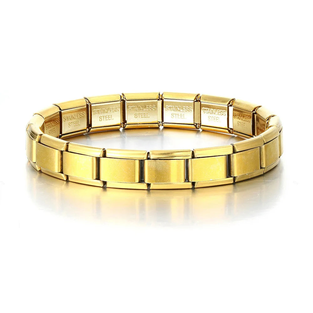 Trendy Square Italy Stainless Steel Bracelets For Women Men