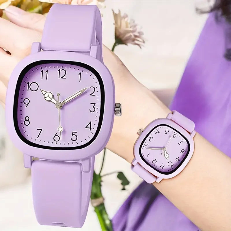 Women Quartz Watch Casual Silicone Band Ladies Wristwatch