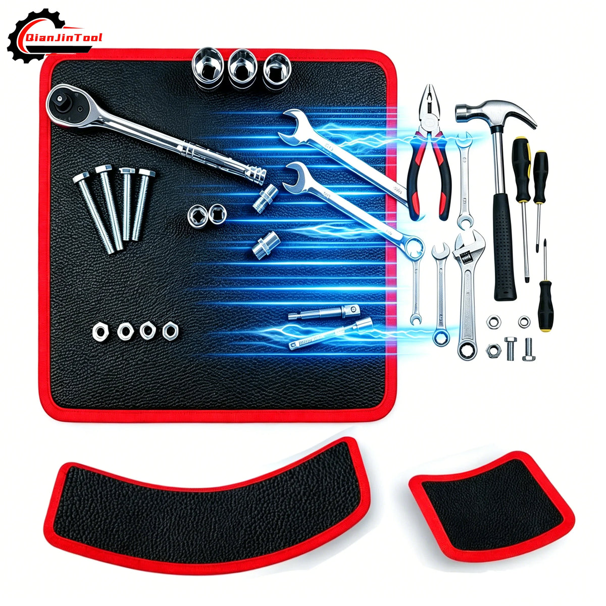 Magnetic Tool Pad Flexible Storage Mat Workshop Auto Repair Tool Holder Nut Screw Driver Wrench Quick Organize Suction Board