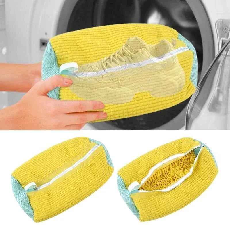 Washing Shoes Bag Cotton Laundry Fluffy Fibers Easily Remove Dirt Washing Bags Anti-Deformation Shoes Clothes Organizer