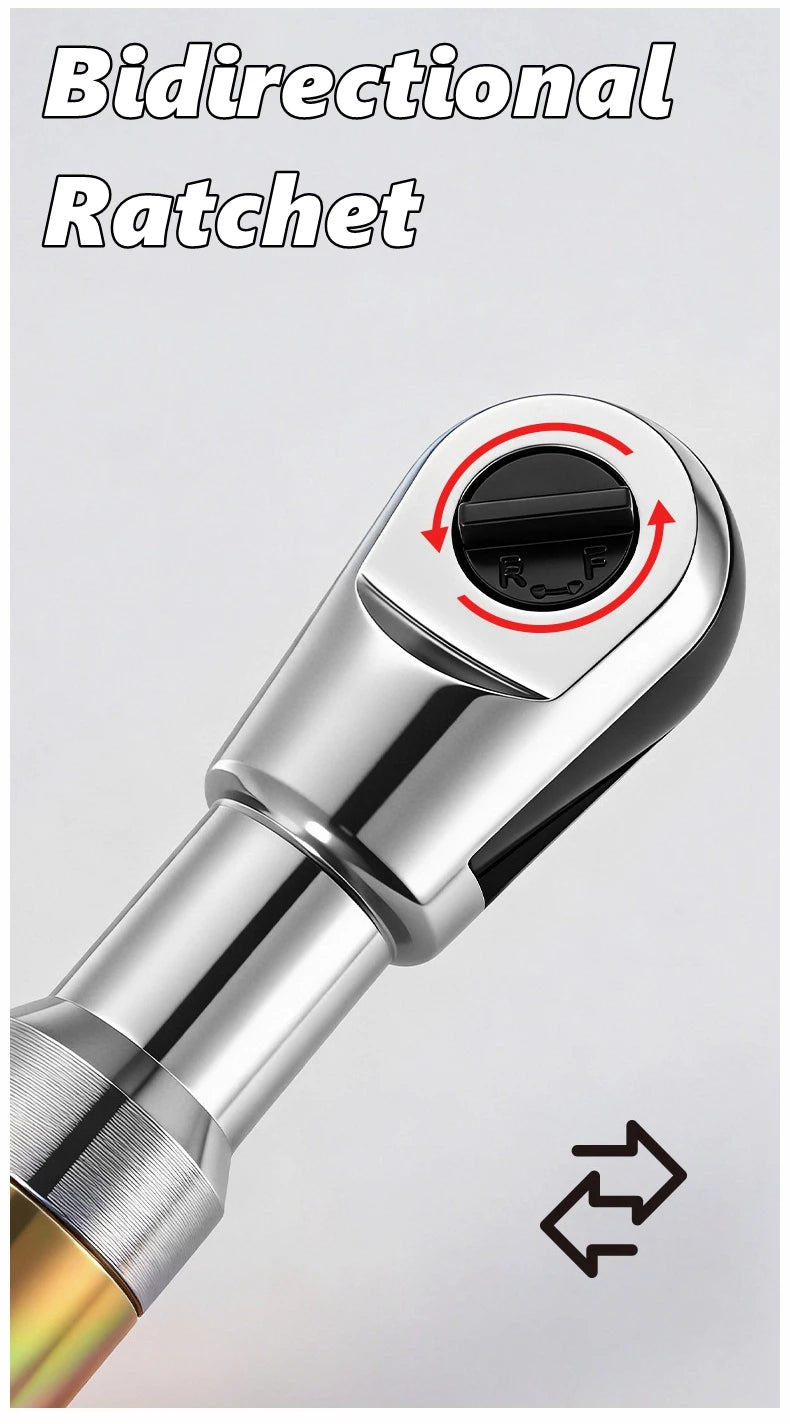 Offset Impact Ratchet Extended Wrench 1/2 Inch Electric Extension Rod Motorcycle Repair Tool Accessories for Small Spaces