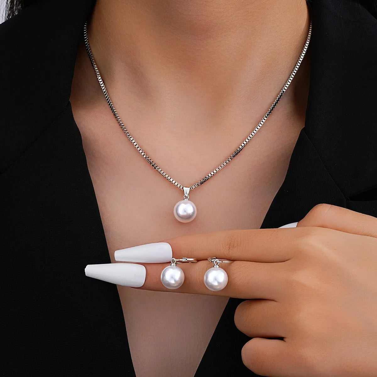 Jewelry Set For Women Dangle Earrings Pendant Necklace