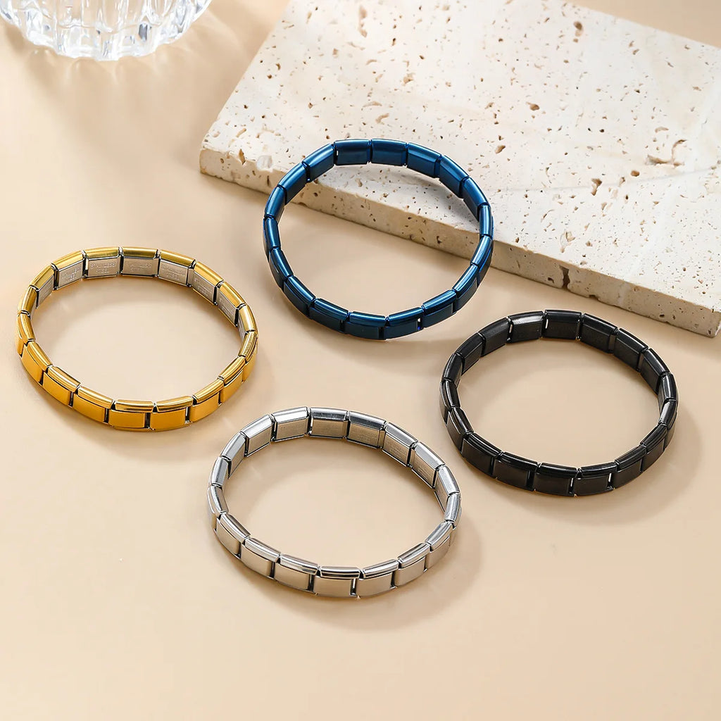 Trendy Square Italy Stainless Steel Bracelets For Women Men