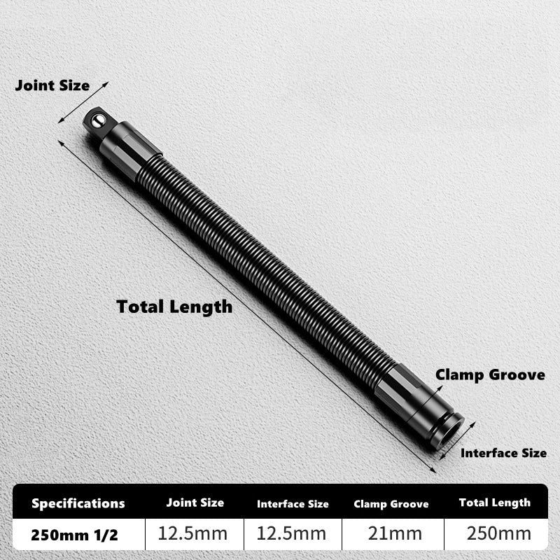 Flexible Socket Ratchet Wrench Extension Bar Motor Repair Tool 1/2Inch Driver Flexible Socket Extension Bar Wrench Extension Rod