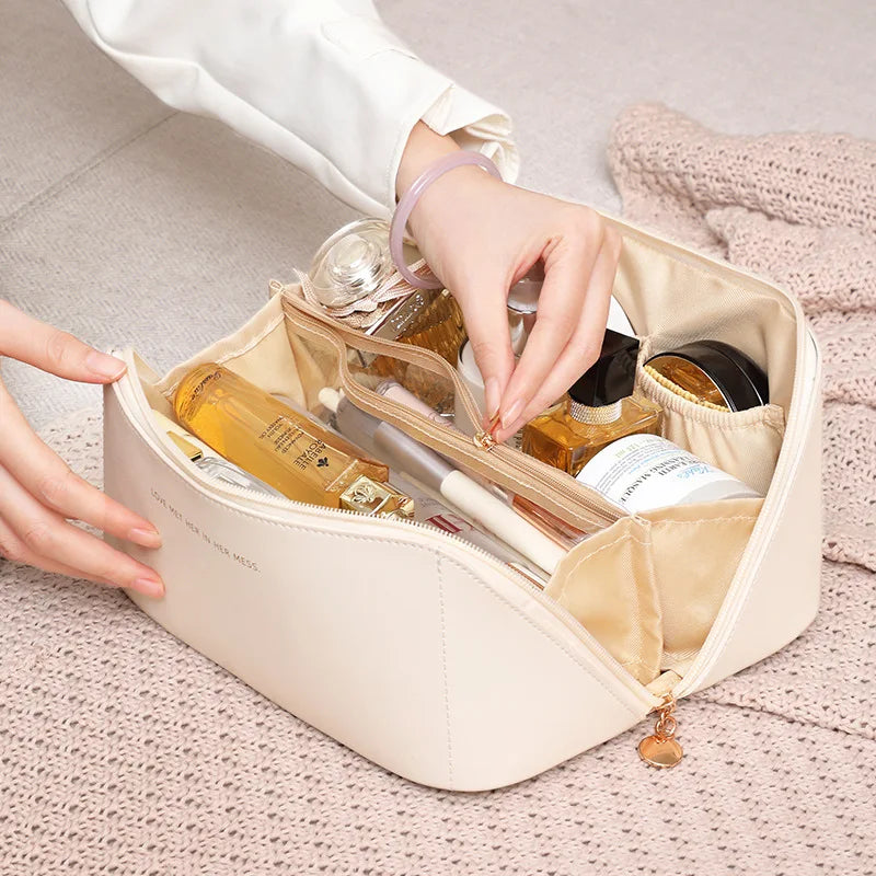 PU Leather Portable Travel Toiletry Bag