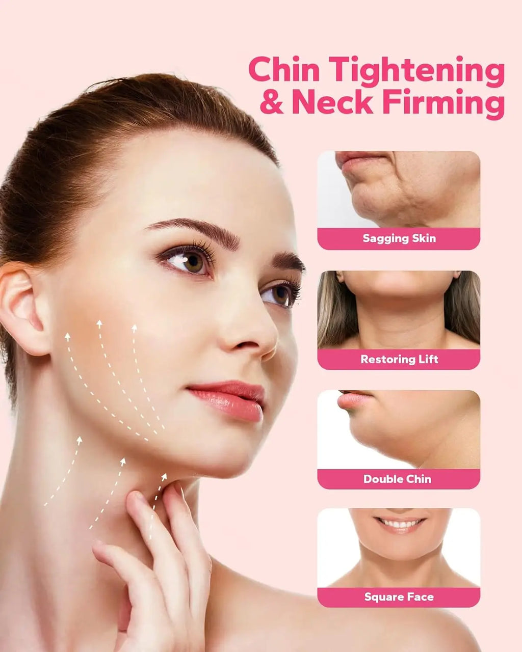 Chin Up Patch, Chin Strap, V Shaped Belt, V Shaped Face Mask for Sagging