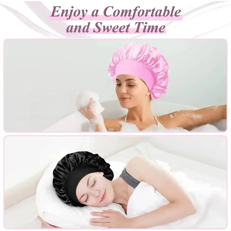 Soft Silk Satin Lined Bonnet Large Satin Hair