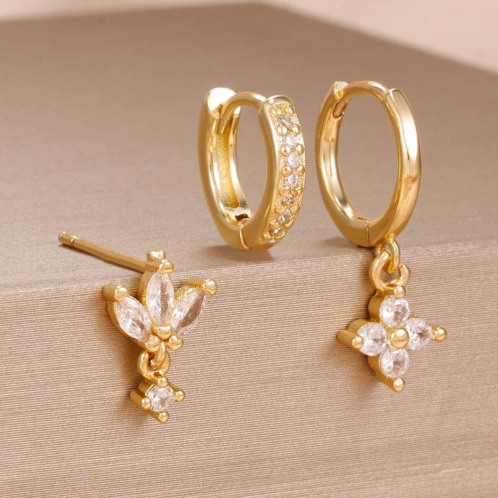 Flower Dangle Earring Piercing Jewelry