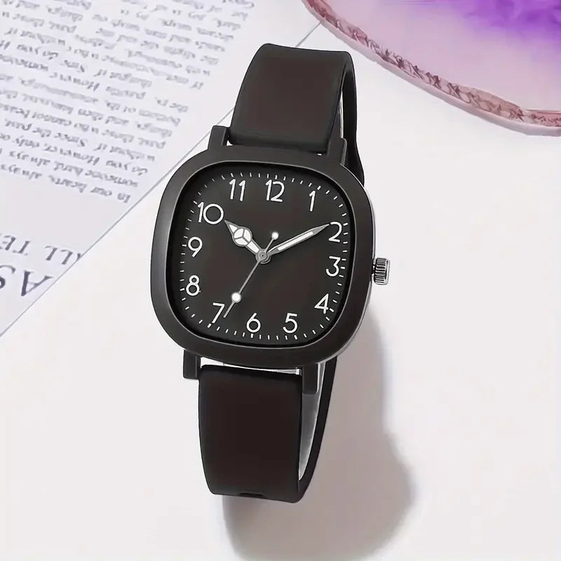Women Quartz Watch Casual Silicone Band Ladies Wristwatch