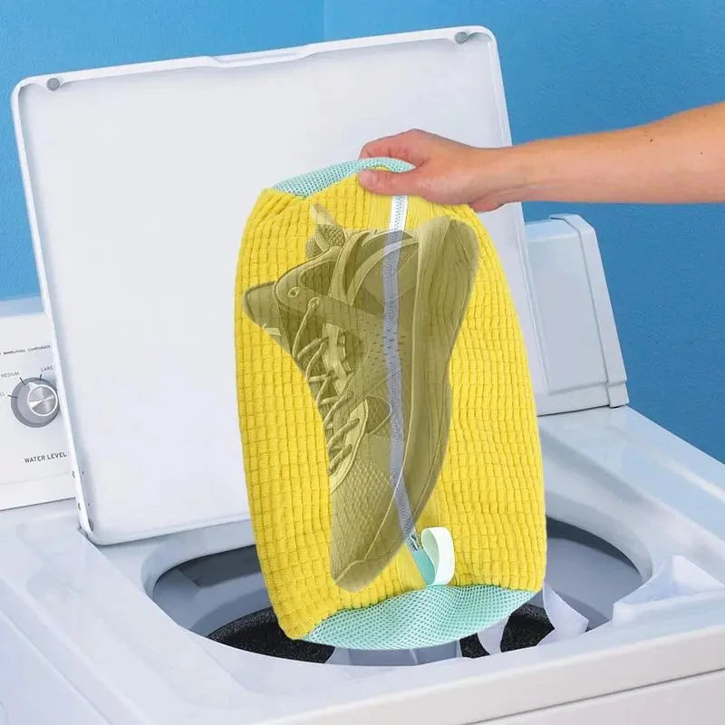 Washing Shoes Bag Cotton Laundry Fluffy Fibers Easily Remove Dirt Washing Bags Anti-Deformation Shoes Clothes Organizer