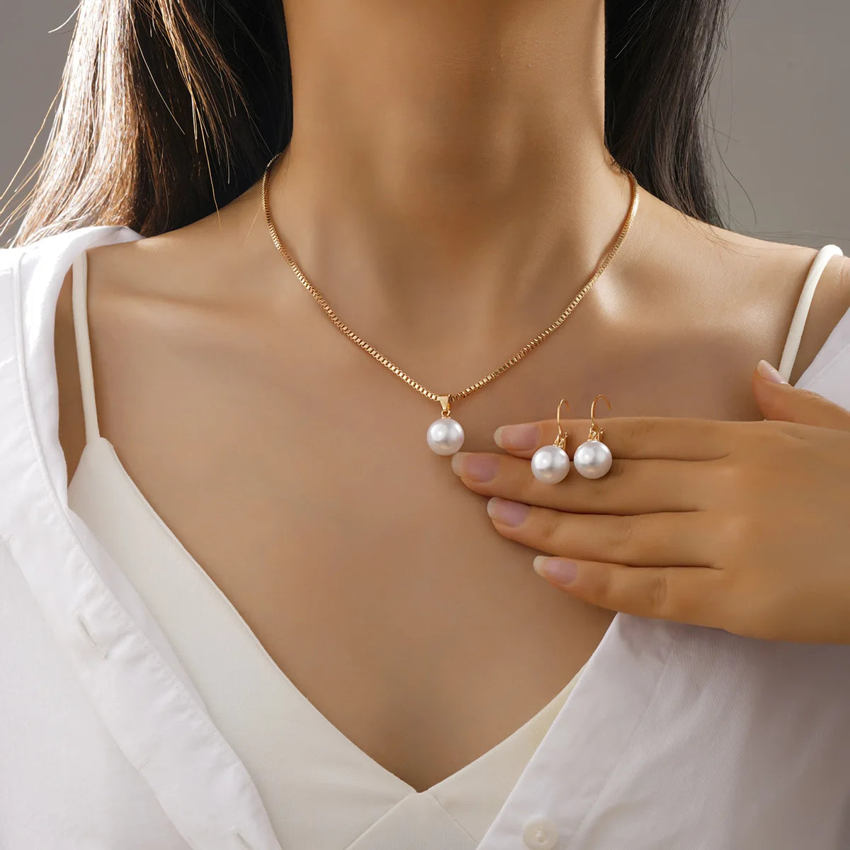 Jewelry Set For Women Dangle Earrings Pendant Necklace