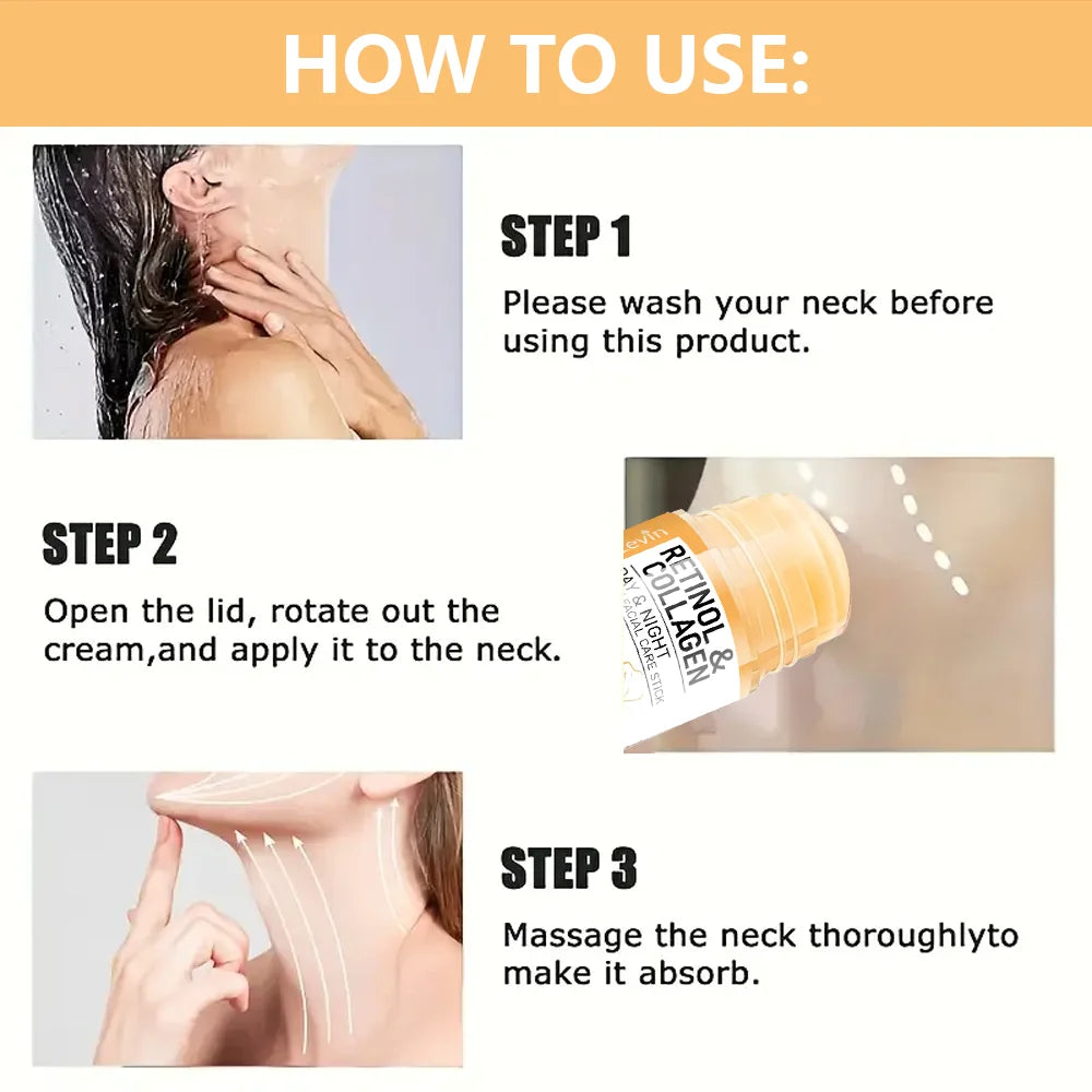 Retinol and Collagen Facial Neck Cream, Lifting Neck, Firming and  Moisturizing  Skin,