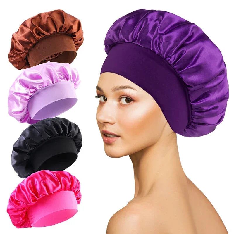 Soft Silk Satin Lined Bonnet Large Satin Hair